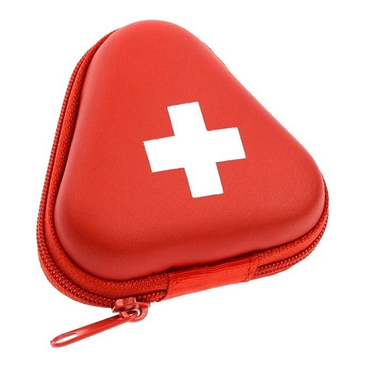 Custom Logo Red Hard Cover Shell First Aid Kit/Case Equipment Tool EVA Medical Case/with Lining Velvet