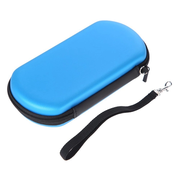 Popular Blue PU Leather Protective Shockproof EVA Carry Bag Case for PSP (FRT2-334)