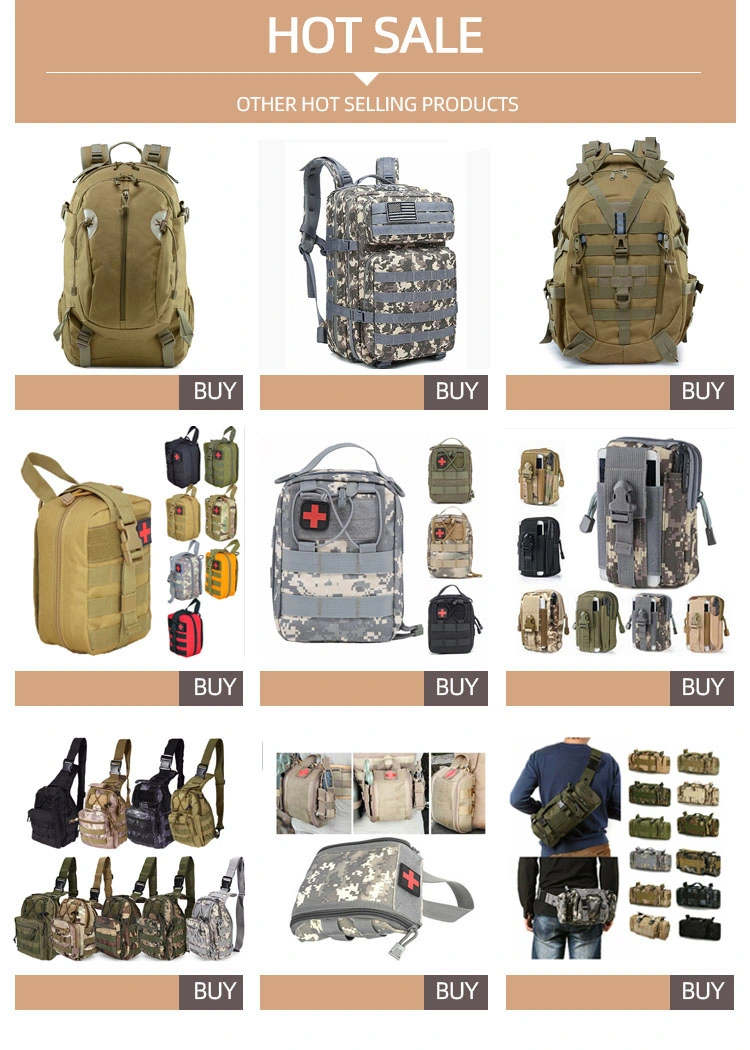 Military Style Custom Logo Outdoor Waterproof Molle Shoulder Bag Sling Messenger Bag Military Tactical Medical First Aid Waist Bag