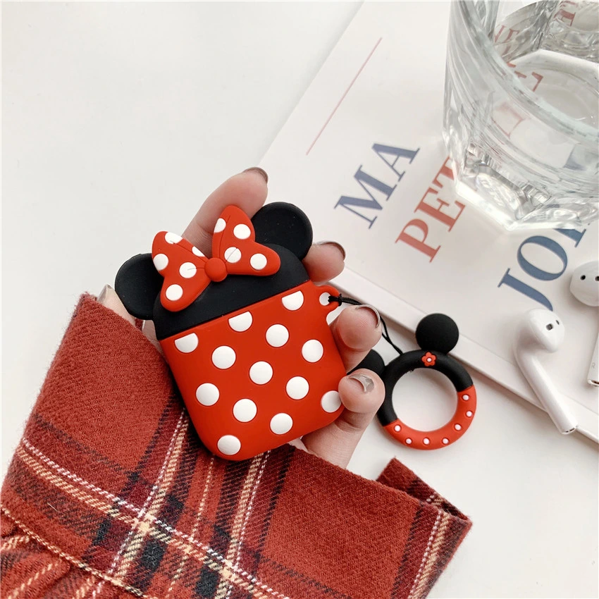 Cute Cartoon Mickey Minnie Soft Silicone Doll Case for Apple Airpods Case Wireless Bluetooth Earphone Toy Story Cover