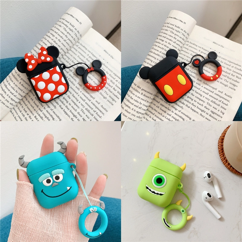 Cute Cartoon Mickey Minnie Soft Silicone Doll Case for Apple Airpods Case Wireless Bluetooth Earphone Toy Story Cover