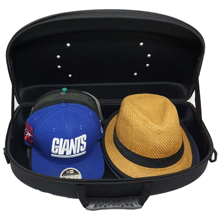 Custom Black Large Waterproof Travel Outdoor Carrying Hat Carrier Case Portable Case for Caps Durable Snapback Hat Carrier