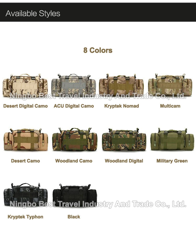 Best Sale Men Outdoor Waterproof Molle Shoulder Bag Sling Messenger Bag Tactical First Aid Waist Bag