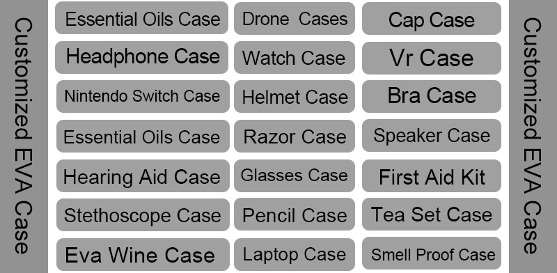 EVA Makeup Bag EVA Fishing Bag EVA First Aid Bag EVA Pet Bag Electric Scooter EVA Bag EVA Battery Bag EVA Earphone Bag EVA Pencil Bag EVA Stethoscope Bag