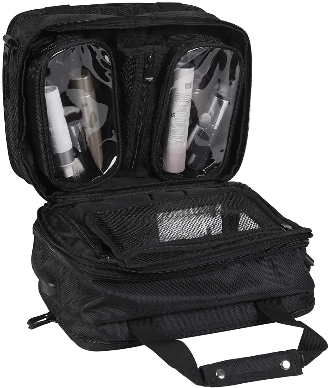 Professional Large Capacity Barber Hair Tools Hair Equipment Salon Makeup Cosmetic Toiletry Carry Bag