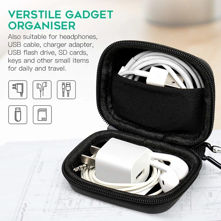 Carrying Waterproof Hard Protective Mini EVA Case for Wireless Headphone with Carabiner