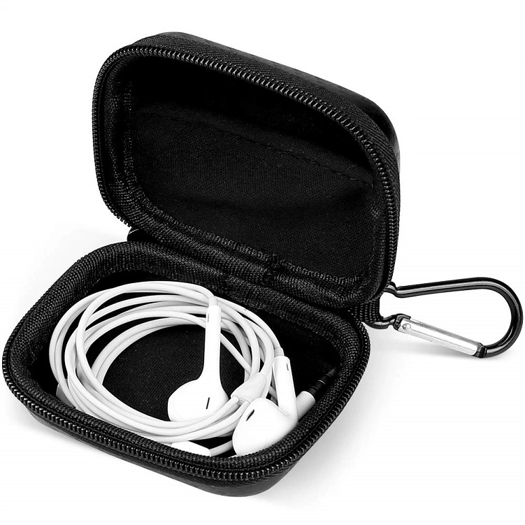 Carrying Waterproof Hard Protective Mini EVA Case for Wireless Headphone with Carabiner