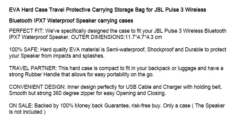 Wholesale Travel Hard EVA Carrying Speaker Hard Case for Jbl Charge 4 Wireless Bluetooth Speaker Hard Case