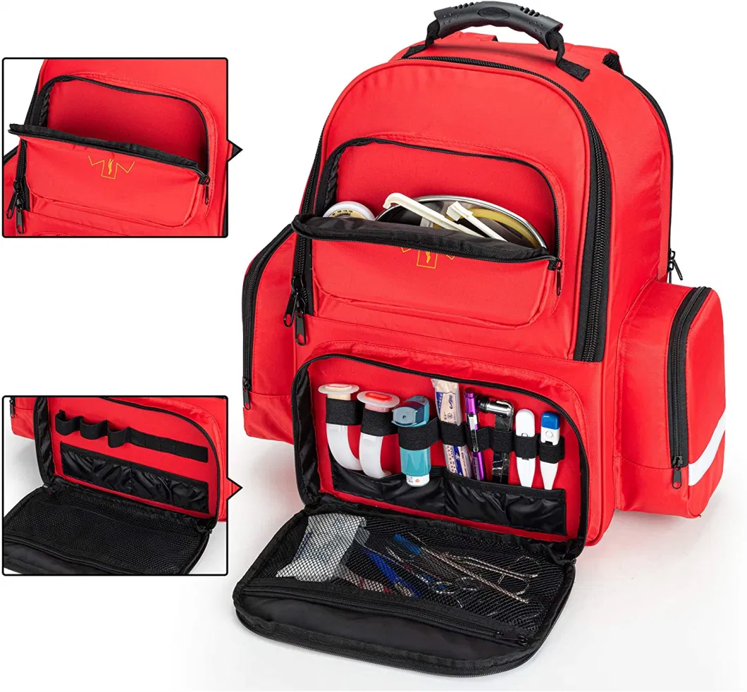 Custom Portable Outdoor Waterproof Home Emergency Survival Aid Backpack First Aid Bag