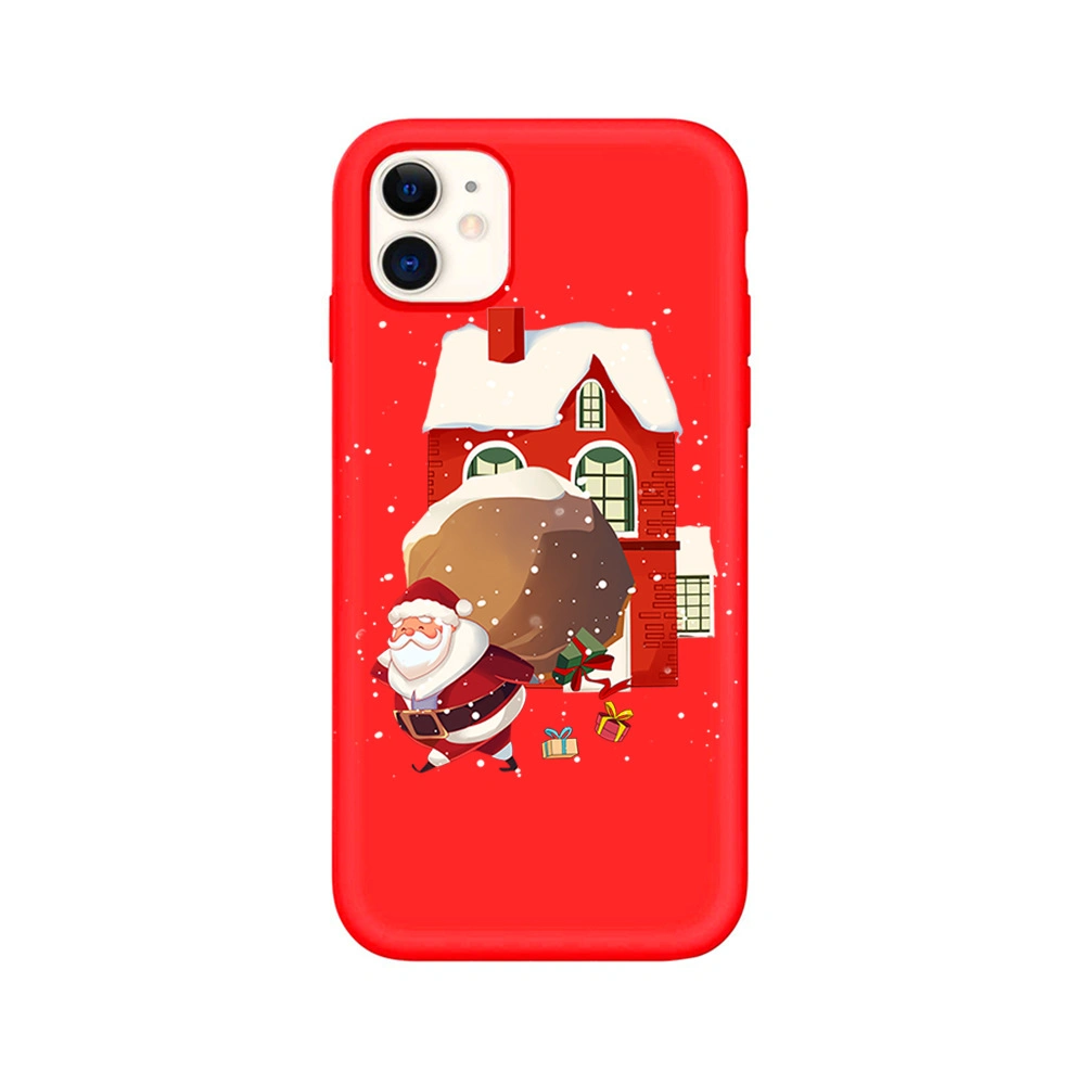 Christmas Hat Plush Phone Case for Apple 14promax Case 13 Cute New Year Phone Case