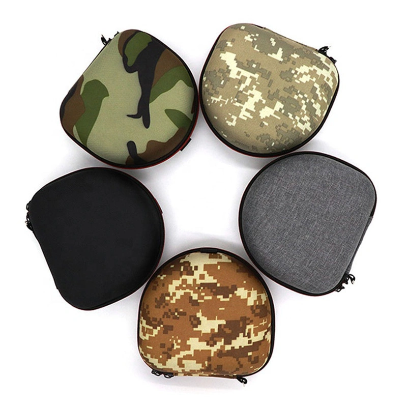 Custom Carry Over Ear Mini Large Round Small Retractable Oval Zipper PU Fabric Waterproof Hard Cable Storage Leather EVA Hard Shell Headphone Case Bag