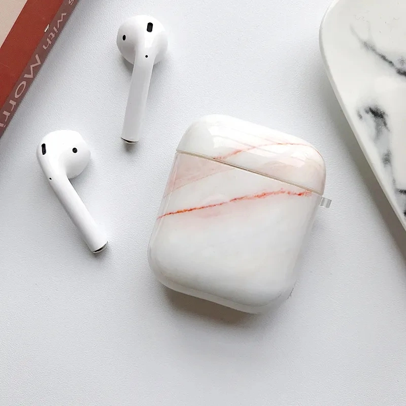 2023 Fashion IMD Craft Marble Pattern Earphone Protective Cover Marble Hard Case Glossy Marble Case for Airpod Cover Case Marble