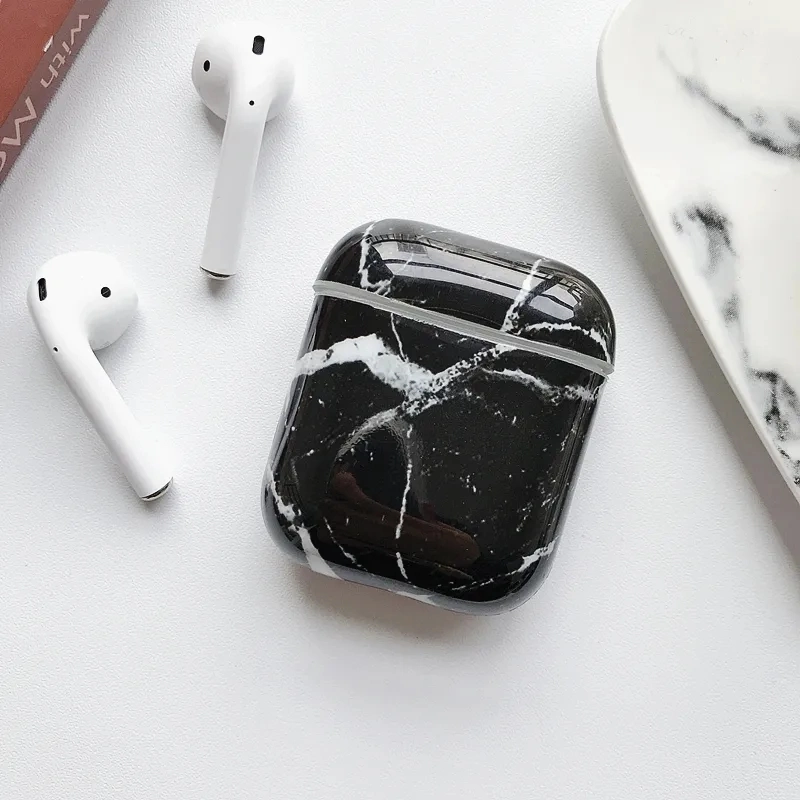 2023 Fashion IMD Craft Marble Pattern Earphone Protective Cover Marble Hard Case Glossy Marble Case for Airpod Cover Case Marble