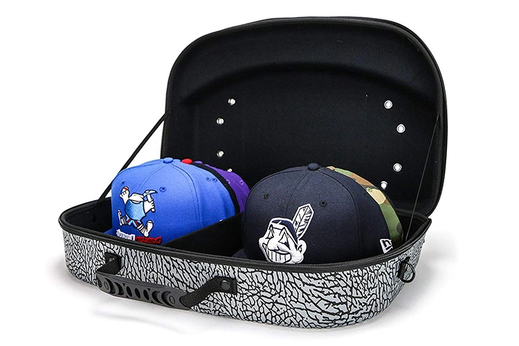 Custom Travel Waterproof EVA Case Double Hat Carrier Protective Hard Hat Bags Travel Baseball Cap Carrier Case Cap Bag Carrier EVA Case for Snapback