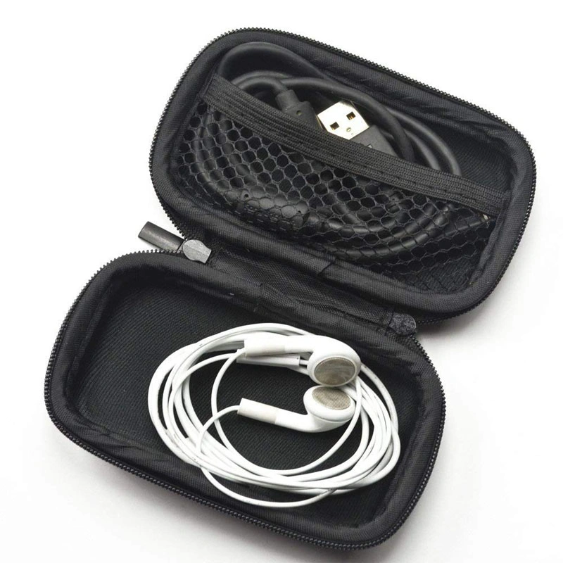 Custom Zipper Durable Protective Shockproof Hard EVA Carrying Earphone Case