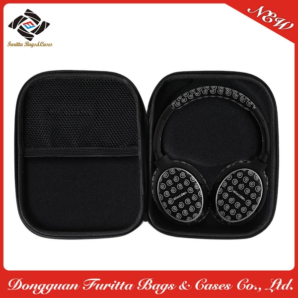 Fashionable Carbon Fiber PU Protective EVA Headphone Case (FRT2-345)