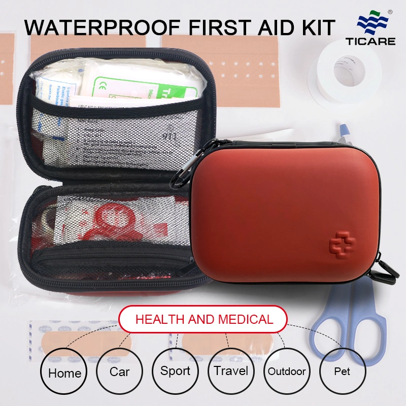 Portable First Aid Kit PU Box Custom Hard Shell PU Zipper Tool Carry Case for Medical Equipment