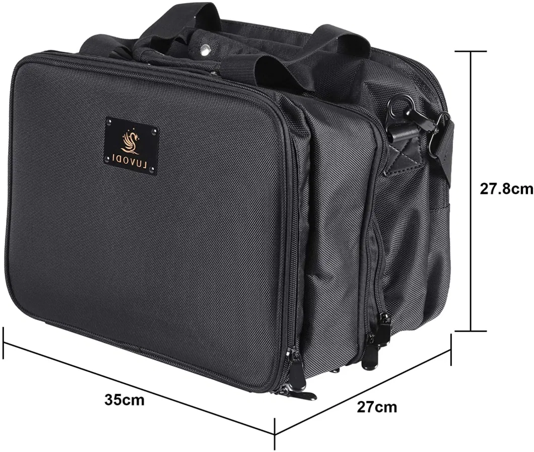 Professional Large Capacity Barber Hair Tools Hair Equipment Salon Makeup Cosmetic Toiletry Carry Bag