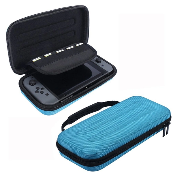 Blue Embossed Pattern Handbags EVA Carry Bag Case for Nintendo Switch (FRT2-407)