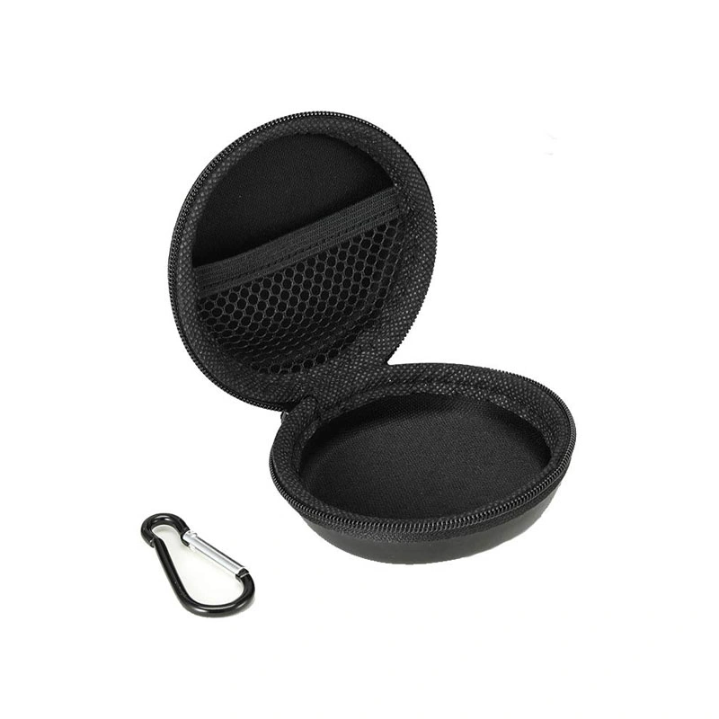 Custom Waterproof Travel Carrying Hard EVA Earphone Case with Carabiner