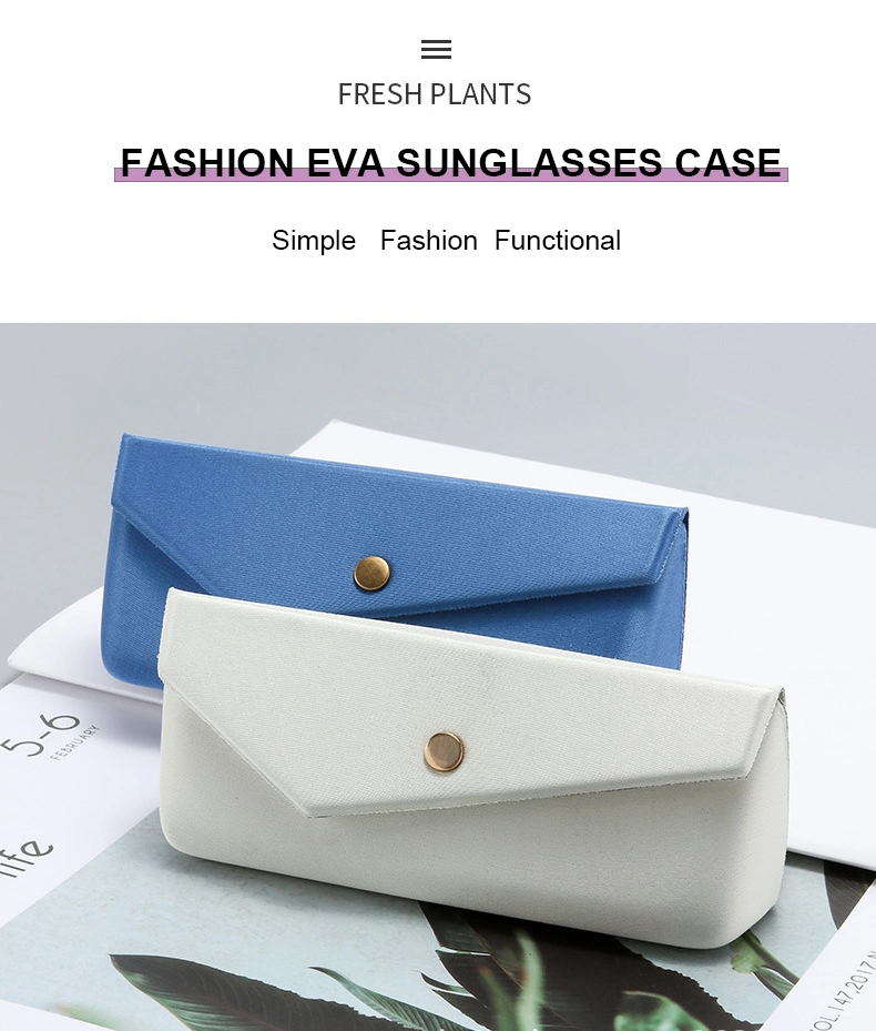 2023 New Arrival Unique Design EVA Crush Proof Hard Custom Packaging Storage Spectacle Fashion Jewelry Sunglasses Sun Glasses Case with Button