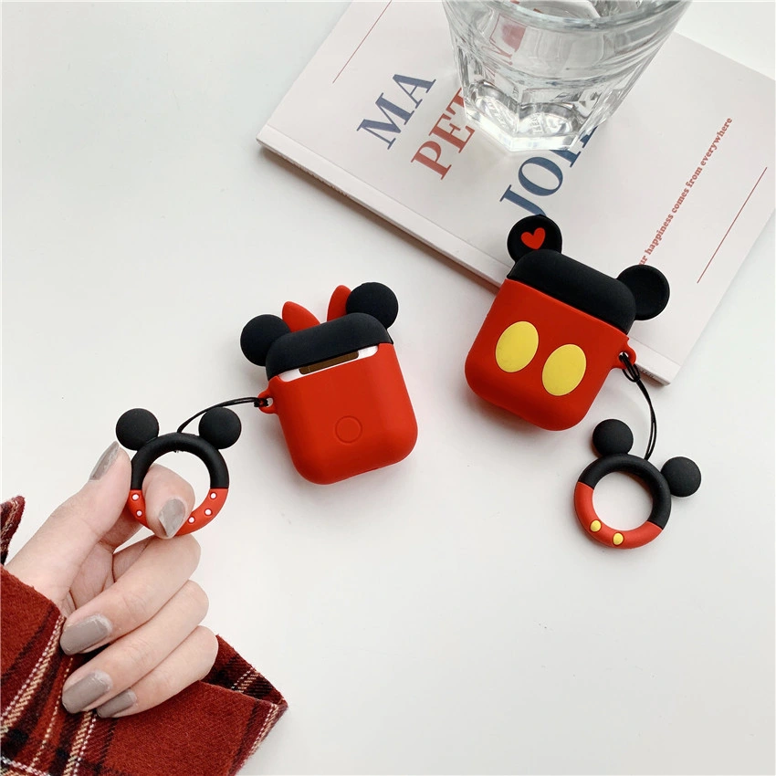 Cute Cartoon Mickey Minnie Soft Silicone Doll Case for Apple Airpods Case Wireless Bluetooth Earphone Toy Story Cover