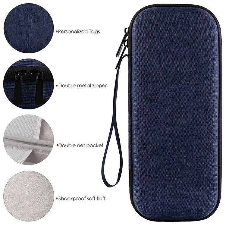 Wholesale Deep Blue Waterproof Portable Protective Hard EVA Carrying Portable Stethoscope Case Medical Equipment Case