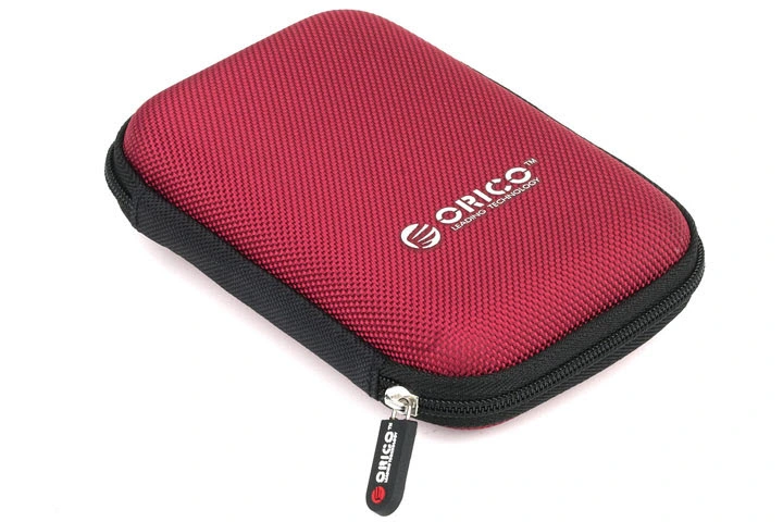 Red Hard Disk Pouch External Hard Drive EVA Carry HDD Case