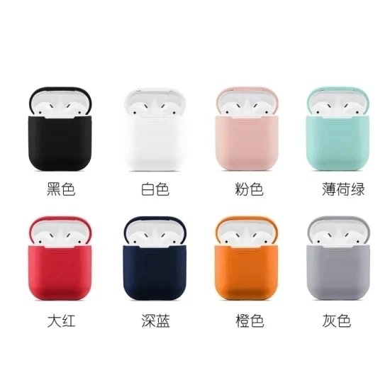 Headphone Accessories Pure Color Angle Peach Pendant Cases for Air Pods Soft Silicone for Air Pod Cover Protective Box