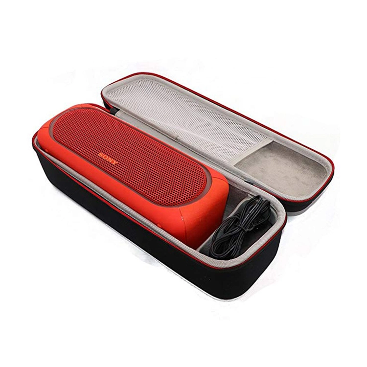 Custom Black Waterproof Portable Travel Carrying Protective Fit EVA Shell Case for Portable Speaker with Handle