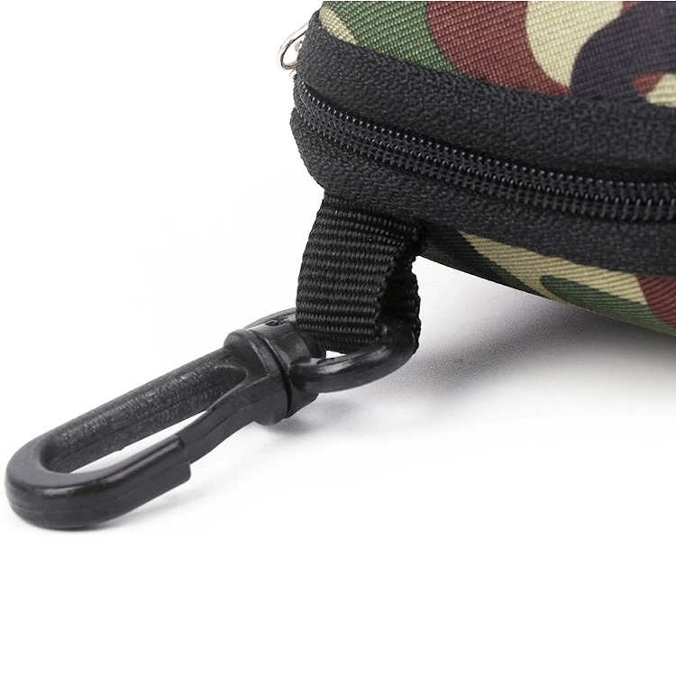 Custom Hard Shell Camuflaje Portable Waterproof EVA Sunglasses Eyeglasses Case with Plastic Zipper