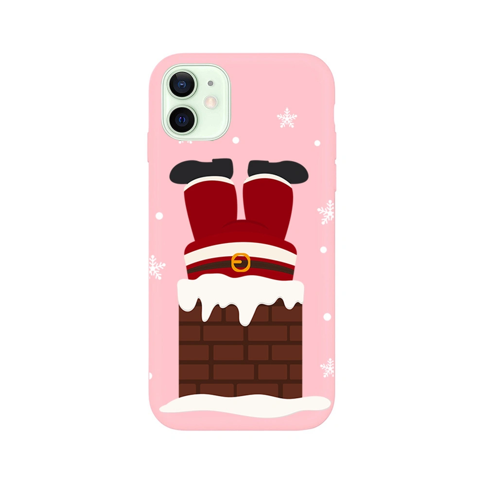 Christmas Hat Plush Phone Case for Apple 14promax Case 13 Cute New Year Phone Case