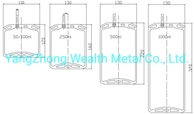 1000ml No bolsa de PVC/PP/Bolsa Bolsa de perfusión