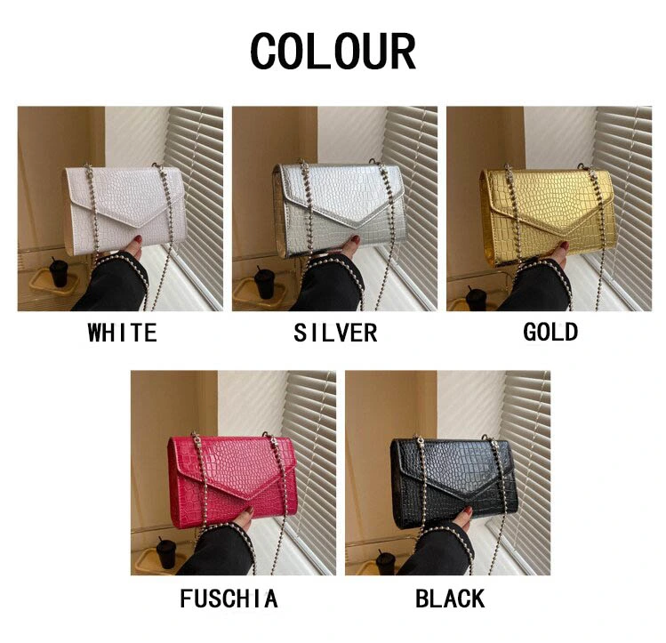 Fashion Designer Ladies Handbags Crocodile Patterns Lady Shoulder Crossbody Bags Woman Chain Clutch Bag