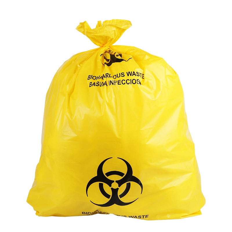 Custom LDPE/HDPE Plastic Medical Biohazard Bag Clinical Disposable Waste Bags for Lab Hospital