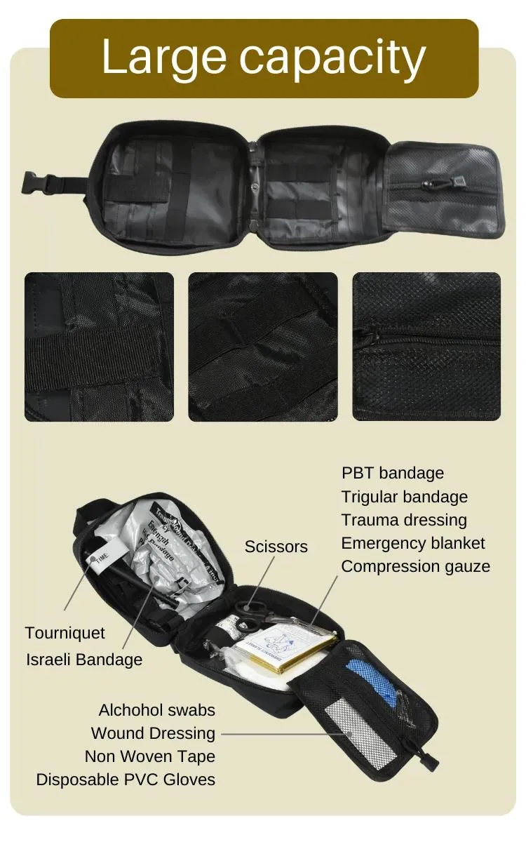 Outdoor Emergency Travel Portable Medical Bag Storage First Aid Bag CE Mdr 2017/745