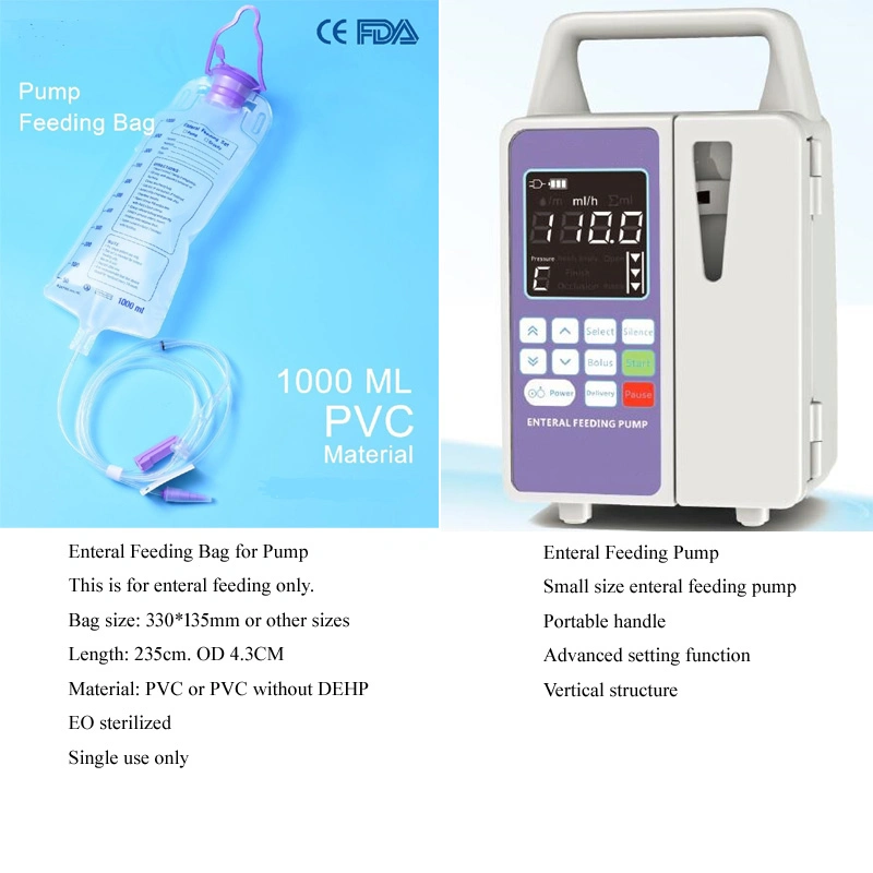 Surgical Equipments Top Selling Products Medical Silicone IV Cannula Liquid Biodegradable Enfit Enteral Feed Bag for Liquid