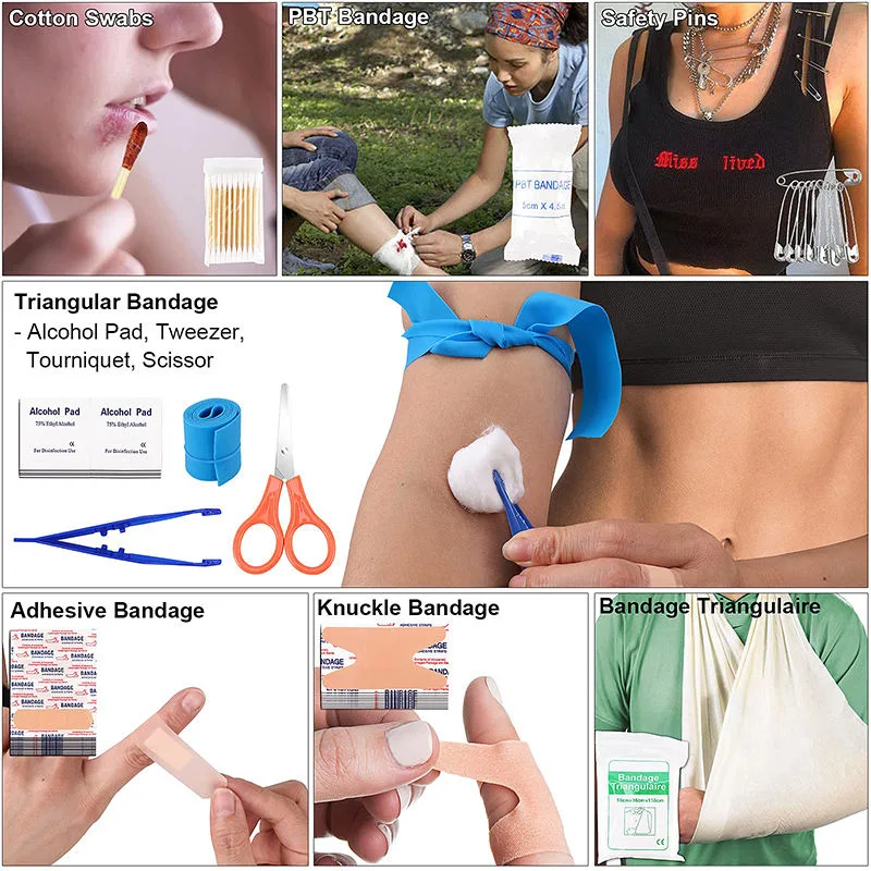China Medical Supply Outdoor OEM Emergency Portable Survival Kit Trauma First Aid Bag with Medical Suppliers First Aid Kit Set