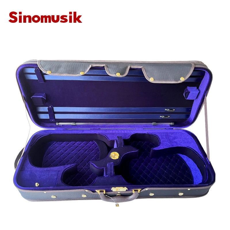 China Sinomusik High Quality Violinist Concert Carry Case Violin Box Double Violin Professional Double Violin Case