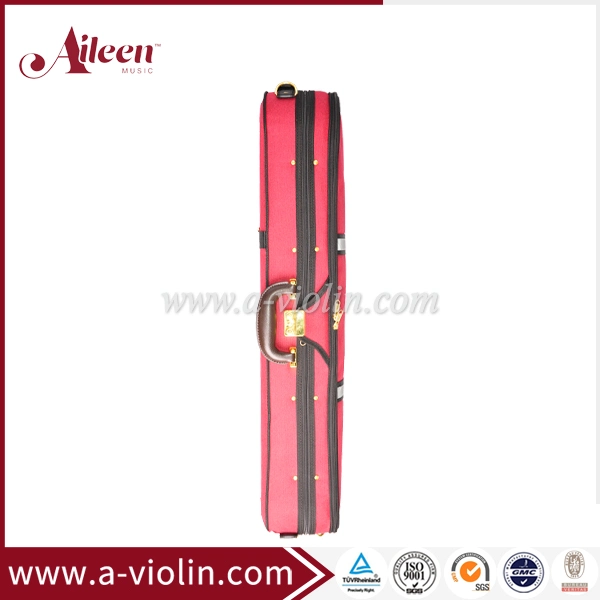 [Aileen]Red Color Oblong Shape Foamed Violin Light Case (CSV527A1)