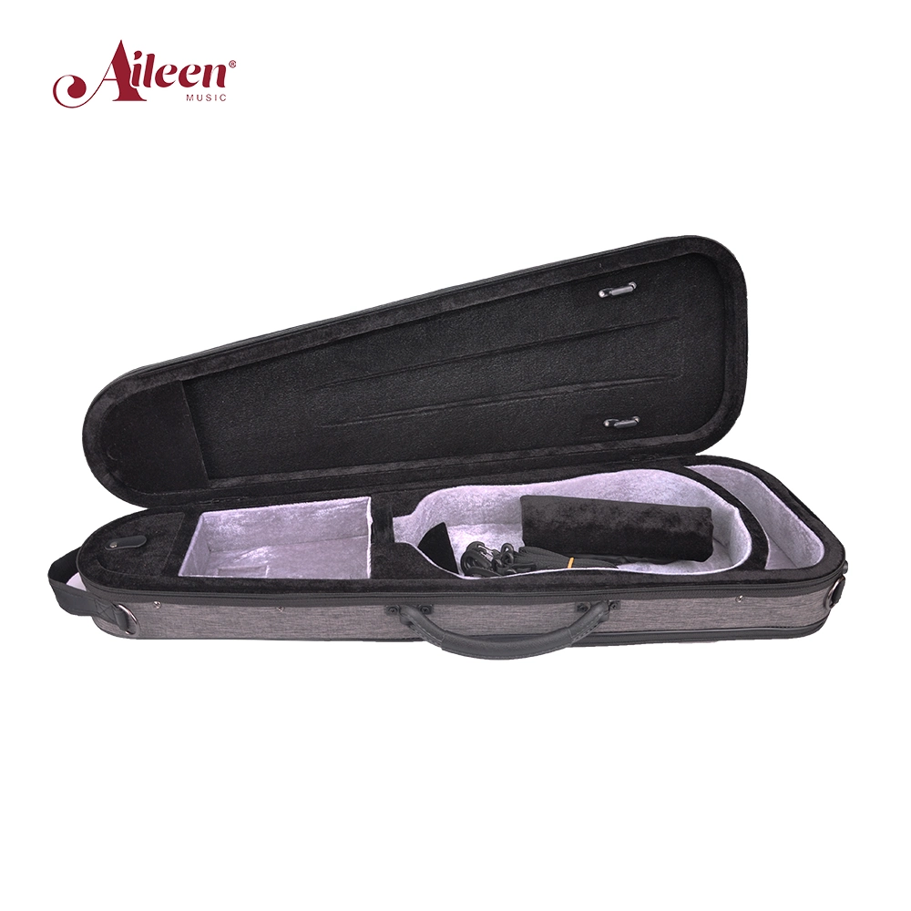 Wholesale New Customized Triangle Shape Deluxe Foamed Violin Light Case (CSV502B2)