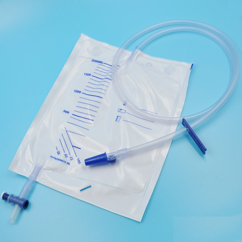 CE Cetificated Cheaper Price 2000ml Adult and Pediatric China Medical Sterile Disposable Urine Drainage Bags Urine Collection Bags Leg Urine Bags