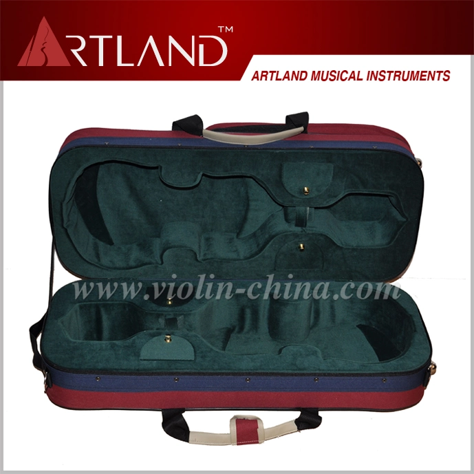 Double Violin Case (DVC022) Blue and Red