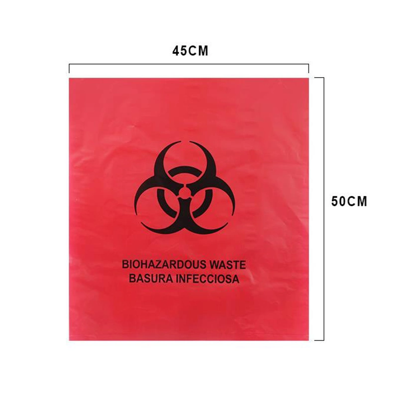 Red Small Style Thickened Heat-Resistant 121 Degree Medical Biological Hazard Garbage Bag