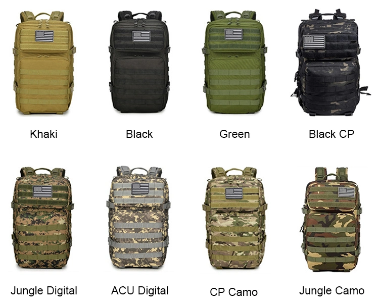 Backpack 48L Outdoor Climbing Riding Large Capacity Camping Bag Waterproof 3p Camouflage Tactical Backpack