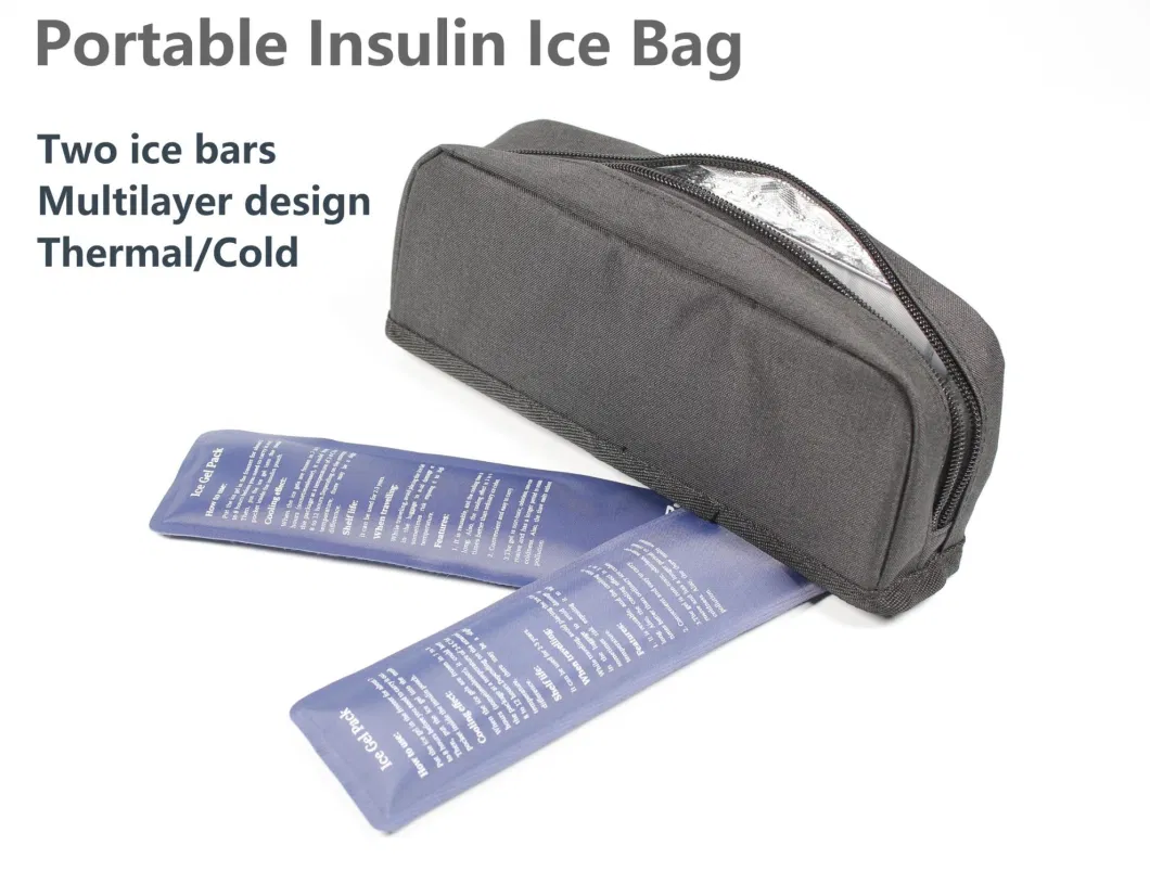 Factory Price OEM Portable Diabetic Insulin Bag Cooler Vial Carrying Case for Travelling Ice Bars