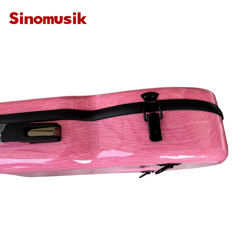 Sinomusik Pink Colour Compound Carbon Fiber Violin Hard Case for Sale