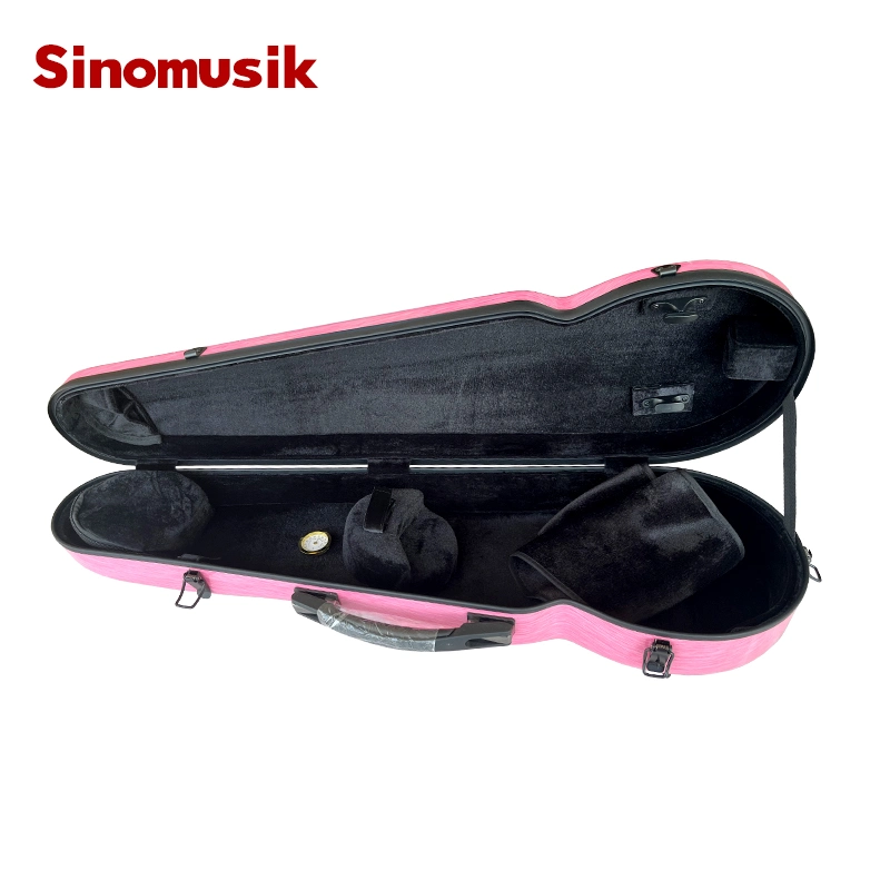 Sinomusik Pink Colour Compound Carbon Fiber Violin Hard Case for Sale