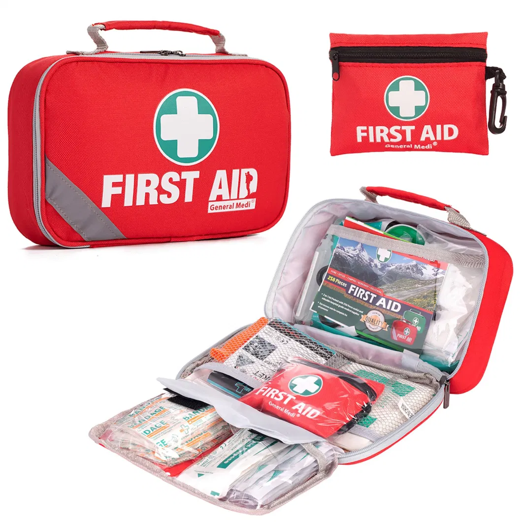 Waterproof Hard Case First Aid Red First Aid for Travel Emergency Medical Kit