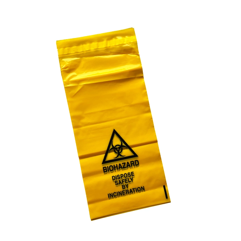 Medical Hospital Clinic Disposable PP/ PE Plastic Yellow Red Atuoclavable Biohazard Waste Garbage Bag